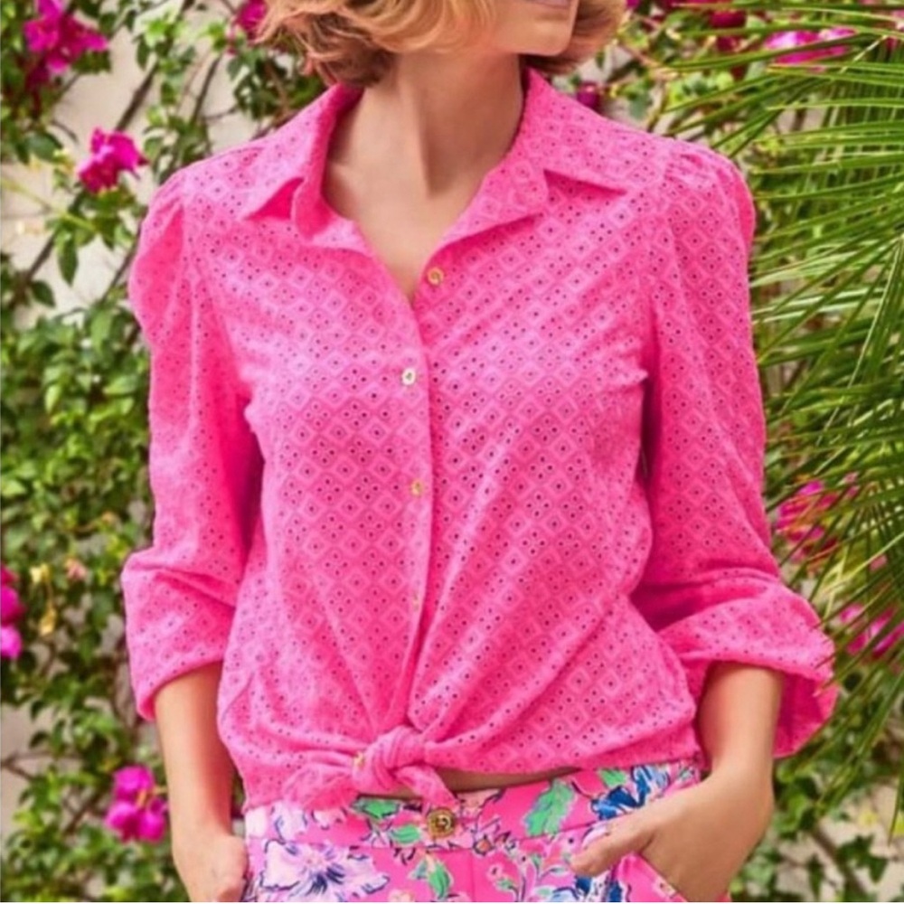 NWOT Lilly Pulitzer Sea Breeze Button Down